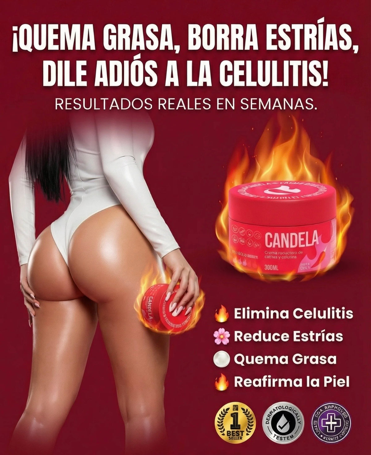 🔥CANDELA - CREMA REDUCTORA DE ESTRIAS Y CELULITIS 2X1 🔥
