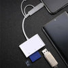 ADAPTADOR DE LECTOR DE TARJETAS SD TF USB OTG 3 EN 1